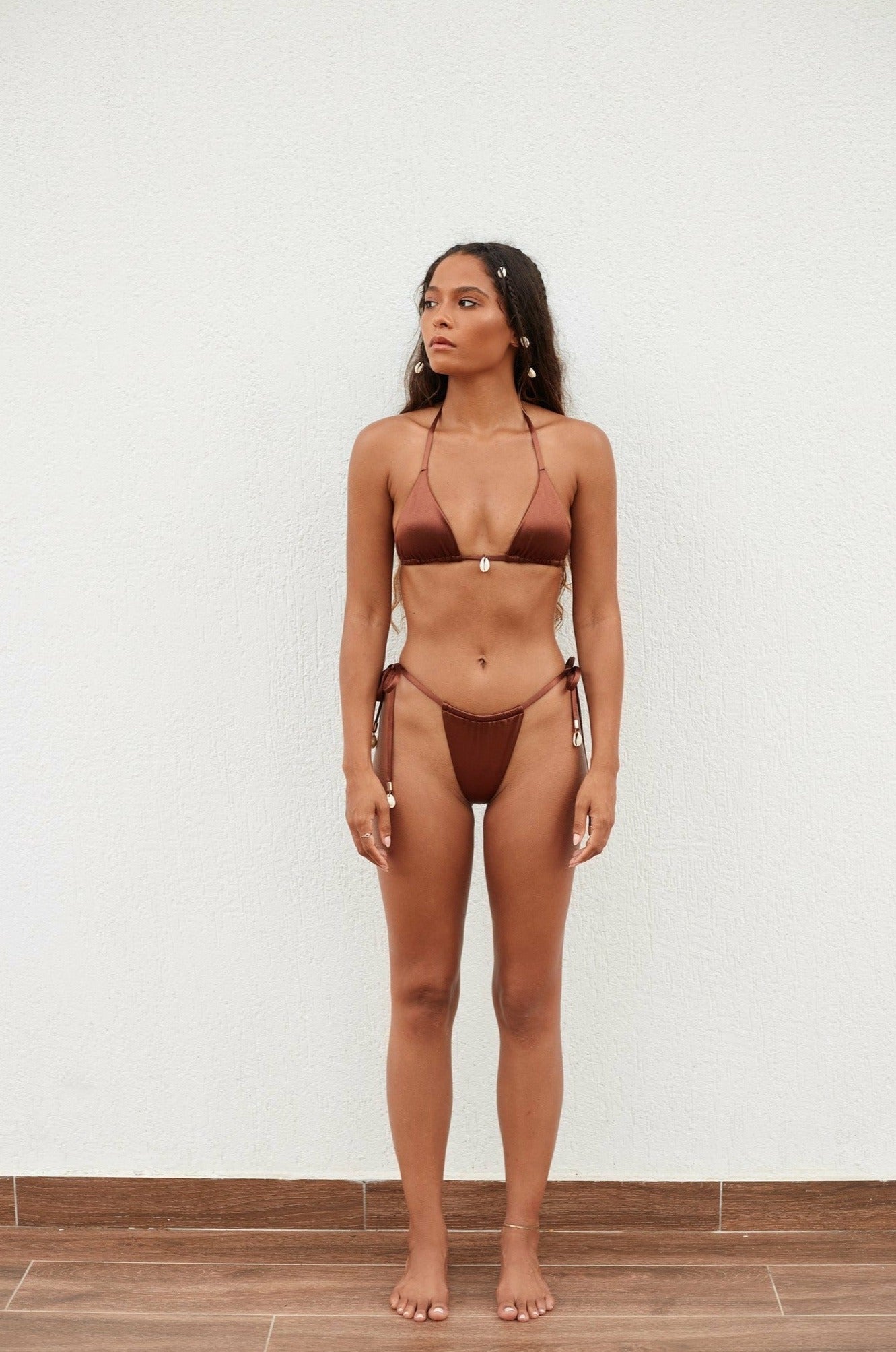 triangl bikini two piece silky seashells dubai lebanon 2022 brown anaconda cheeky